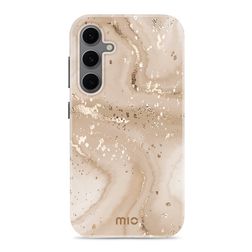 MIO Coque Samsung Galaxy S24 FE MagSafe Coque arrière Rigide - Gold Marble