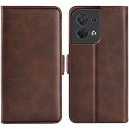 Mobigear Slim Magnet Housse OPPO Reno 8 5G Etui Porte-Monnaie - Marron