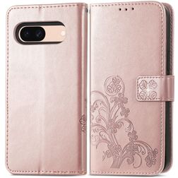 Mobigear Clover Housse Google Pixel 8a Etui Porte-Monnaie - Rose doré