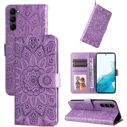 Mobigear Sunflower Housse Samsung Galaxy S23 Etui Porte-Monnaie - Violet