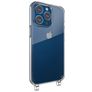 Mobigear Mix & Match Transparent iPhone 13 Pro TPU souple Coque avec cordon - Transparent