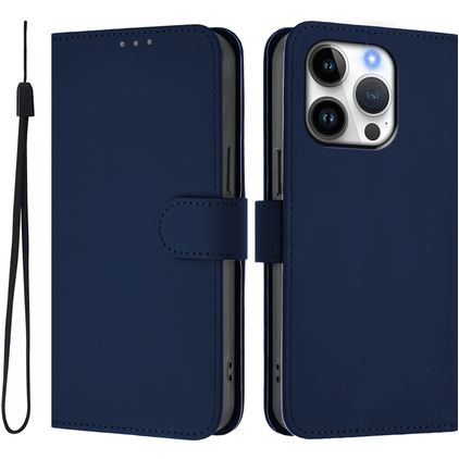 Mobigear Urban Wallet Housse iPhone 16 Pro Etui Porte-Monnaie - Bleu Marin