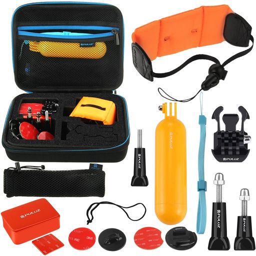 Puluz GoPro Mount Pack de Démarrage Accessoires 14 Pièces + Sac Noir