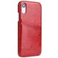 Fierre Shann Premium Card Coque iPhone XR Coque arrière avec Porte-Cartes - Rouge