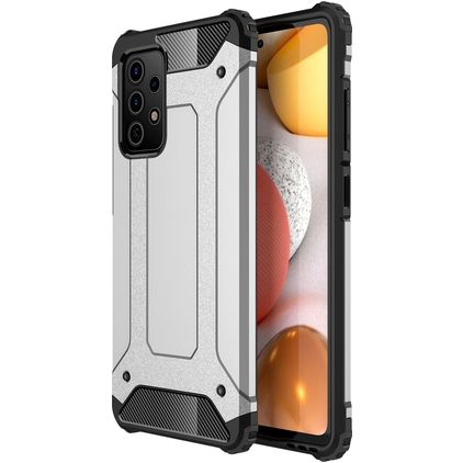 Mobigear Outdoor Coque Samsung Galaxy A52 Coque arrière Rigide Anti-Chocs - Argent