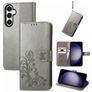 Mobigear Clover Samsung Galaxy S23 FE Étui Portefeuille - Gris