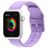 Mobigear Dashed Bracelet Silicone Apple Watch Fermeture boucle ardillon - 42/41/40/38 mm - Violet