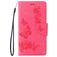 Mobigear Butterfly Housse iPhone SE (2022) Etui Porte-Monnaie - Magenta