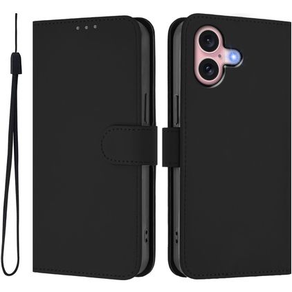 Mobigear Urban Wallet iPhone 16 Étui Portefeuille - Noir