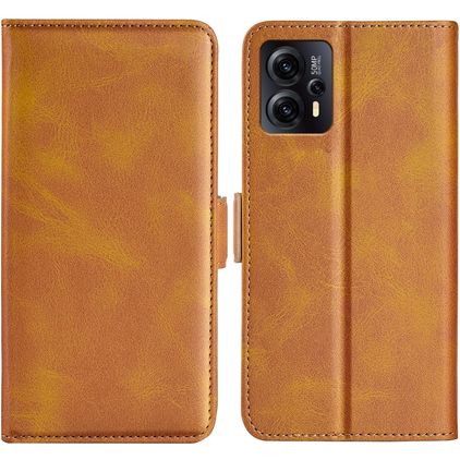 Mobigear Slim Magnet Motorola Moto E13 Étui Portefeuille - Cognac