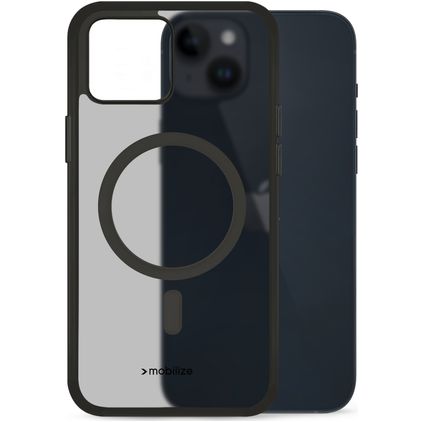Mobilize Hybrid Coque iPhone 14 Plus MagSafe Coque arrière Rigide Anti-Chocs - Noir