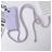 Mobigear Lanyard Card iPhone 15 Plus Coque avec cordon en Silicone et Porte-Cartes - Violet