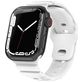 Mobigear Sport Armor Bracelet Silicone Apple Watch Fermeture à clou et passant - 42/41/40/38 mm - Blanc