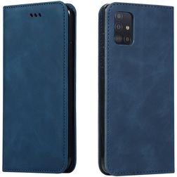 Mobigear Retro Slim Housse Samsung Galaxy A71 Etui Porte-Monnaie - Bleu