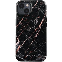 Burga Tough Coque iPhone 15 Coque arrière Rigide Anti-Chocs - Rose Gold Marble
