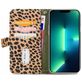 Mobilize Magnet Zipper Housse iPhone 13 Pro Max Etui avec Coque Détachable Porte-Monnaie - Olive Leopard