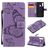 Mobigear Butterfly Housse Huawei Y6p Etui Porte-Monnaie - Violet