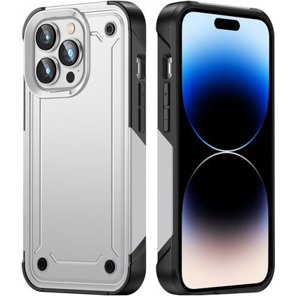 Mobigear Slim Armor Coque iPhone 14 Pro Max Coque arrière Rigide Anti-Chocs - Blanc