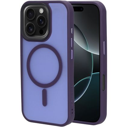Mobiparts Hardcover Coque iPhone 16 Pro MagSafe Coque arrière Rigide - Satin Purple