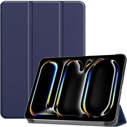 Mobigear Tri-Fold iPad Pro 13 pouces (2024) Étui - Bleu foncé