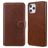Mobigear Wallet iPhone 12 Pro Max Étui Portefeuille - Marron