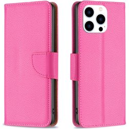 Mobigear Excellent Housse iPhone 16 Pro Etui Porte-Monnaie - Magenta