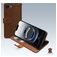 Mobilize Wallet iPhone 16e Cuir véritable Étui Portefeuille - Marron