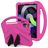 Mobigear AeroArmor Coque iPad 10 (2022) Coque de tablette pour enfants avec Poignée Enfants en EVA + Porte-crayon - Rose