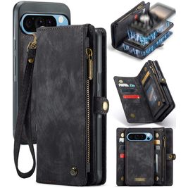 CaseMe 008 Housse Google Pixel 9 Pro XL Etui avec Coque Détachable Porte-Monnaie - Noir