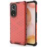 Mobigear Honeycomb Coque HONOR 50 Coque arrière Rigide Anti-Chocs - Rouge
