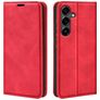 Mobigear Retro Slim Housse Samsung Galaxy S25 FE Etui Porte-Monnaie - Rouge