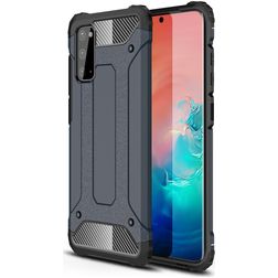 Mobigear Outdoor Coque Samsung Galaxy S20 Coque arrière Rigide Anti-Chocs - Bleu Marin