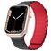 Mobigear Loop Mag Bracelet Silicone pour Apple Watch Fermeture magnétique - 42/41/40/38 mm - Noir / Rouge