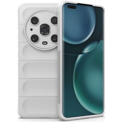 Mobigear Bumpy HONOR Magic 4 Pro TPU souple Coque arrière - Blanc