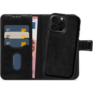 Mobilize MagSafe Gelly Wallet Housse iPhone 16 Pro Max MagSafe Etui avec Coque Détachable Porte-Monnaie - Noir