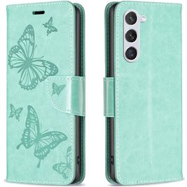 Mobigear Butterfly Housse Samsung Galaxy S23 Etui Porte-Monnaie - Vert