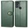 Mobigear Snap Button Housse TCL 305 Etui Porte-Monnaie - Vert
