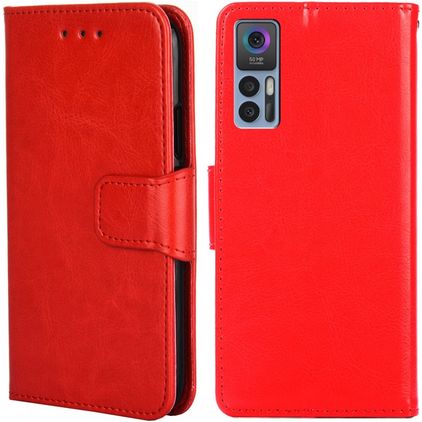 Mobigear Wallet Housse TCL 30 Etui Porte-Monnaie - Rouge