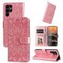 Mobigear Sunflower Housse Samsung Galaxy S23 Ultra Etui Porte-Monnaie - Rose