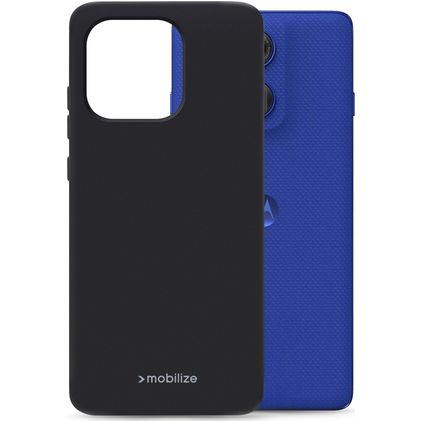 Mobilize Rubber Gelly Motorola Edge 60 Pro TPU souple Coque arrière - Noir