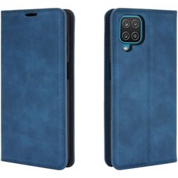 Mobigear Retro Slim Housse Samsung Galaxy A12 Etui Porte-Monnaie - Bleu