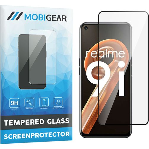 Mobigear Premium Realme 9i Verre trempé Protection d'écran - Compatible coque - Noir