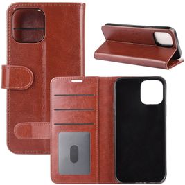 Mobigear Wallet Housse iPhone 12 Pro Etui Porte-Monnaie - Marron