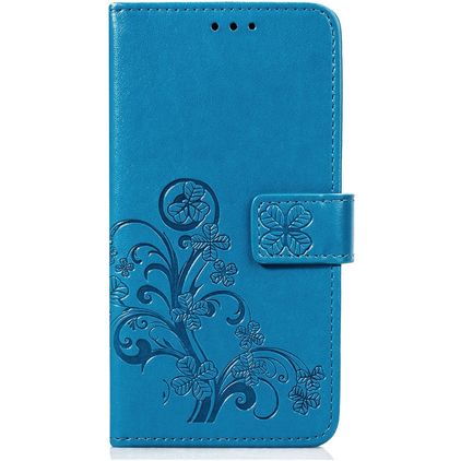 Mobigear Clover Housse OnePlus 6T Etui Porte-Monnaie - Bleu