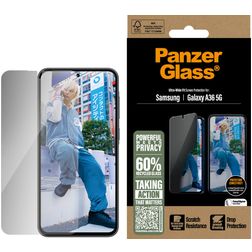 PanzerGlass Ultra-Wide Fit Privacy Samsung Galaxy A36 Verre trempé Protection d'écran Confidentialité - Compatible Coque - Noir