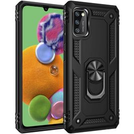 Mobigear Armor Ring Coque Samsung Galaxy A41 Coque arrière Rigide Anti-Chocs avec Anneau-Support - Noir