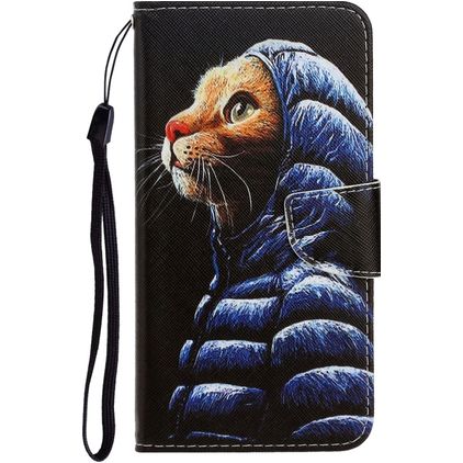 Mobigear Design Housse Huawei P40 Lite E Etui Porte-Monnaie - Chat