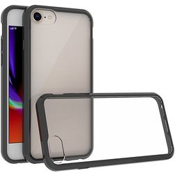 Mobigear Crystal Coque iPhone SE (2022) Coque arrière Rigide - Noir / Transparent