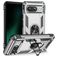 Mobigear Armor Ring Google Pixel 8a Plastique rigide Coque arrière Antichoc avec bague de maintien - Argent