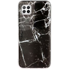 Mobigear Marble Coque Huawei P40 Lite Coque arrière en TPU Souple - Noir